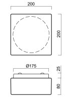 Přisazené nouzové svítidlo LINA 1 1,5W IP43 4K SKLO OPAL bílá OSMONT LIN67477