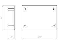 Víko nástrčné 130x130x3,5 mm, do betonu KAISER 9911.12