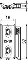 OBO 2058UW 16 LGR Podélná opěrka univerzální 12-16mm světle šedá Polypropylén PP