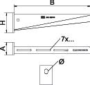 Nástěnný výložník OBO AW 30 11 A2 B110mm Nerez ocel