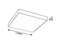 Tartu LED 24W IP44 matná černá 2800-6000K 2500lm RABALUX 7900
