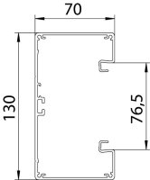 OBO GA-S70130RW Kanál pro přístroje Rapid 80 70x130x2000 čistě bílá Hliník Alu