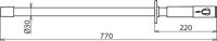 Izolační tyč pro PHE4 s nástrčnou spojkou délka 770 mm DEHN 783905