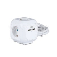 4 Ways Socket With USB Cubic 3G 1.55MM*1