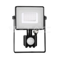 30W LED Sensor Floodlight SAMSUNG CHIP Cut-OFF Function Black Body 4000K VT-30-S