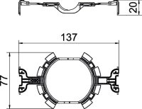 OBO ZU 60-QF Quick-fix pro krabici pod omítku bezhalogenový O60mm