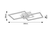 ATHELSTAN LED 40W IP20 matná černá RABALUX 71013