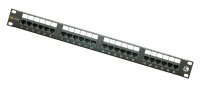 19" Patch panel 24 x RJ45 CAT5E UTP 150 MHz černý 1U SOLARIX 24000240