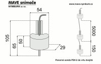 Sonda PSV-2 10+5m do vrtu dvojitá