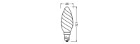 LEDVANCE LED CLASSIC BW DIM CRI90 S 3.4W 940 Frosted E14