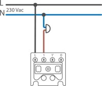 Přístrojový spodek tlačítko NO/NC, 10 A/250V, NIKO Rocker nebo Toggle 171-03015