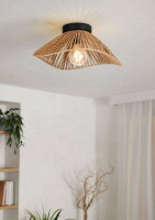 Stropní svítidlo LAVISTER E27 černá/papír NATUR 1X60W IP20 EGLO 44071