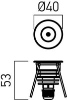 XGROUND GRND. RND. REC. FITTING 1x3W 24V