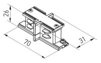 TRACK N 3c LINEAR CONNECTOR BK