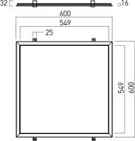 XWIDE RIM LED PANEL 40W 220-240V AC 3000