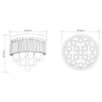 Stropní svítidlo MANILO chrom LED 12W 230V, 1000lm, 4000K GLOBO 68598A