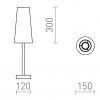 MAUI/CONNY 15/30 stolní Polycotton bílá/dřevo 230V E27 7W RENDL R14034
