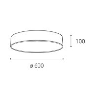 Svítidlo MONO 60, W DIM TRIAC 60W 2CC3000K/4000K stropní bílé LED2 1271351DT