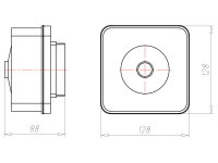 Krabice univerzální s minerálním víkem 128x128x86mm do betonu KAISER 1295-22
