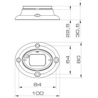 Držák spodní ELYPS MB BASE FLAT světle šedá SIRENA 32357