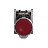 Schneider xB4BW34M5 Ovládač stiskací prosvětlený,lícující,1 Z+1V,230...240V,rudý