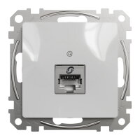 Sedna D/E Datová zásuvka 1xRJ45 kat. 6A STP, Aluminium SCHNEIDER SDD113466S