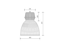 Metalhalogenidové svítidlo GALEON AL 400W IP65 PANLUX MHG-400AL/IP