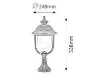 New York E27 100W IP44 antická zlatá RABALUX 8698