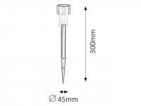 Solar 1 LED 0,1W IP44 saténový chrom RABALUX 8366