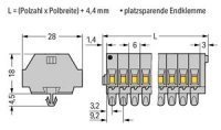 2vodičová svorkovnicese západkami šedá 0,08-2,5mm2 5pól.