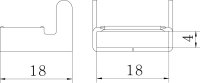OBO SBV 15 A2 Uzávěr upínacího pásu jednostranné 20x18 Nerez ocel