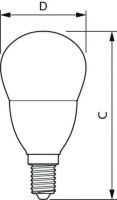 LED žárovka PHILIPS CorePro lustre ND 7-60W E14 865 P48 FR