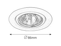 Spot relight GU5.3 12V 1x 50W IP20 chrom RABALUX 1092