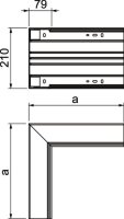 Vnitřní roh OBO WDK I80210RW pro kanál WDK 329x210x80 čistě bílá