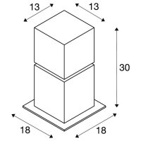 SQUARE POLE 30 E27 venkovní stojací lampa Nerezová ocel 304 20W IP44 SLV 1000344