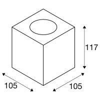CONCRETO FL, stojací lampa, hranatá GU10 šedá 10 W SLV 1006409