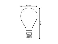 Světelný zdroj Filament LED, E14 G45, 6W, 850lm, 3000K RABALUX 79031