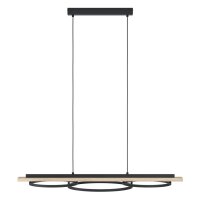 Závěsné svítidlo BOYAL LED černá/dřevo 2X12,5W IP20 EGLO 901714
