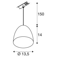 PARA CONE 14, závěsné svítidlo 1fázový systém, GU10, měď SLV 1008060