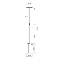 XDUNE FLOOR LAMP TOUCH DIM. 45W (6W/39W)
