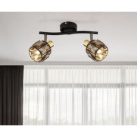 Nástěnné svítidlo INDIANA černá 2xE14, max. 40W 230V GLOBO 54357-2B