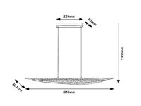 Závěsné svítidlo ZOFRAEL zlatá LED 32W IP20 RABALUX 72413