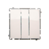 Trojité tlačítko s orientačním LED podsvětlením 10AX, 250V~,bílá BMP31L.01/11
