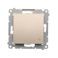Přepínač křížový, řazení 7, 10AX, 250V~, zlatá matná, metalizované DW7.01/44