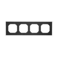 Rámeček 4 násobný černá matná KONTAKT SIMON TR4/149