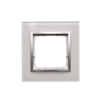 Rámeček 1 -násobný Simon 54 Nature, IP20/IP44 skleněný stříbrná perla DRN1/69