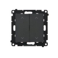Spínač žaluziový 2 násobný (přístroj s krytem), elektronický černá matná