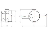Krabice přístrojová s mont. úchyty hloubka 63 mm, pod omítku KAISER 1556-62