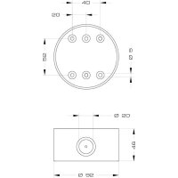 Základna vysoká BASE HT DEEP 120/240 V, AC, červená SIRENA 90509