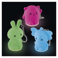 LED silikonová klíčenka - zvířátka, 12 ks, display box EMOS P4723